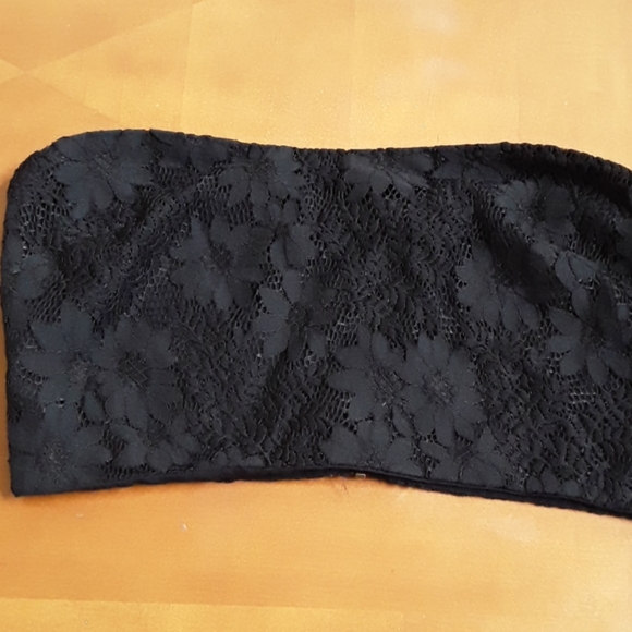 NWOT Lovers + Friends  Black Floral Lace Bandeau - Picture 6 of 13